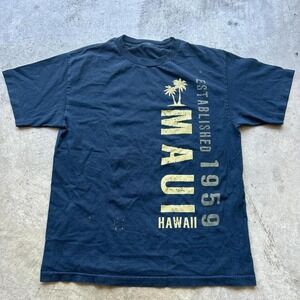 Vintage Maui Hawaii T-Shirt Large Cut Tag)Y2K Skate Beach Graphic Tee Retro 2000